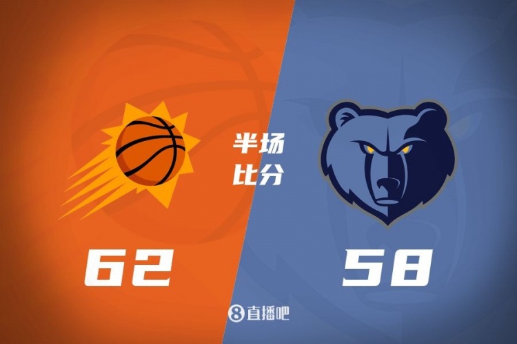 半場(chǎng)-太陽(yáng)62-58領(lǐng)先灰熊 KD14分6板 布克比爾合砍23分 莫蘭特6分